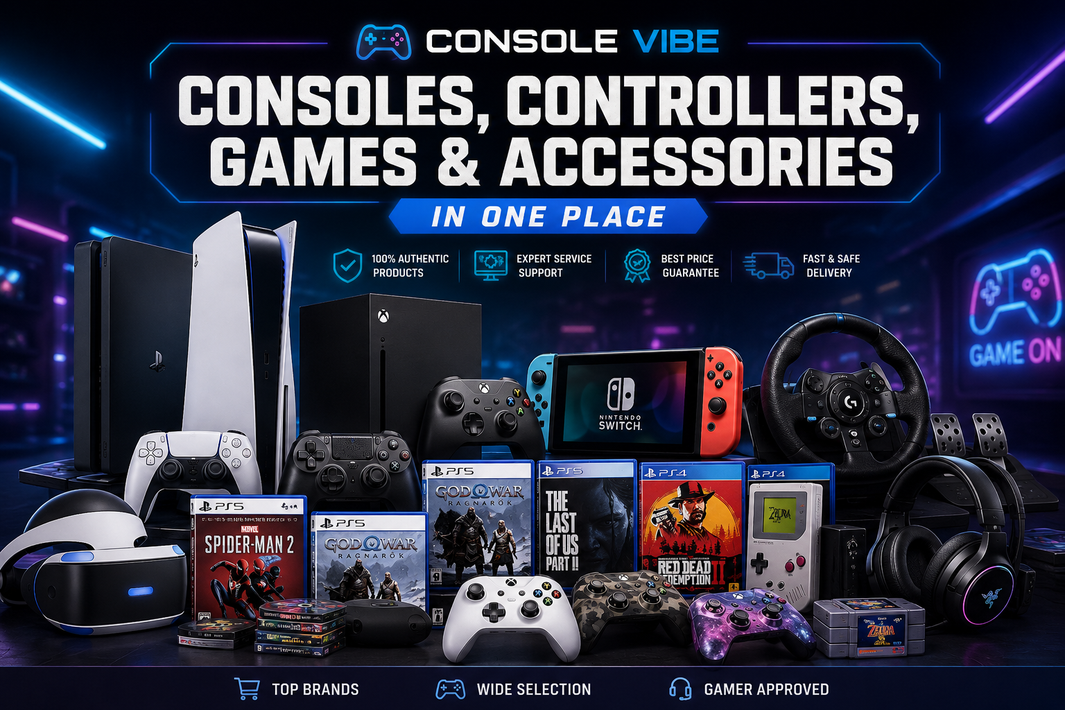 Gaming consoles and accessories